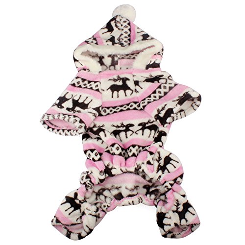 Fossrn Invierno Perro de Mascota Ropa de Abrigo Cachorro Mono Sudadera con Capucha Abrigo Perrito