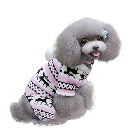 Fossrn Invierno Perro de Mascota Ropa de Abrigo Cachorro Mono Sudadera con Capucha Abrigo Perrito