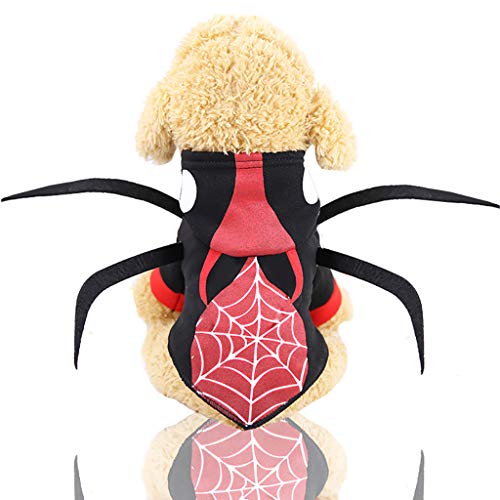 Fossrn Mascota Perro Halloween Disfraz Araña Sudadera con Capucha - Ropa para Gato Cachorros Chihuahua Yorkshire