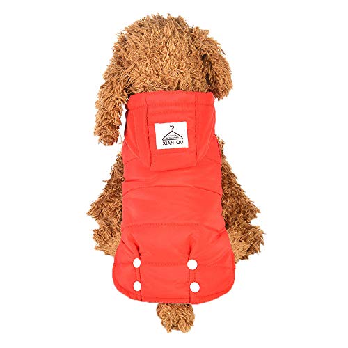 Fossrn Ropa Perro Invierno Mascota Abrigo Chaqueta de Cachorro Ropa de Dos Patas con diseño de Cintura