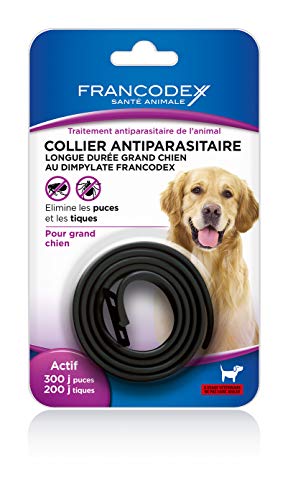 Francodex Collar ultrasonidos dimpylate para Perro Grande – Negro para Perro