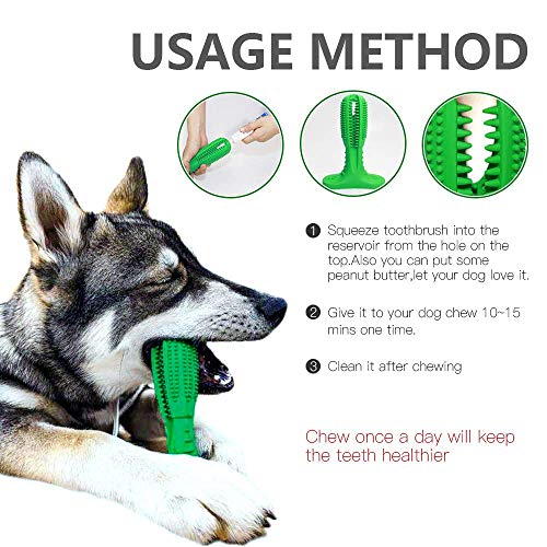 Freudlich Cepillo de Dientes para Perros, Limpieza de higiene Dental,Juguete para Masticar para Limpieza de Dientes de Perro, Goma Natural de Larga duración, no tóxica, Cuidado Oral para Mascotas