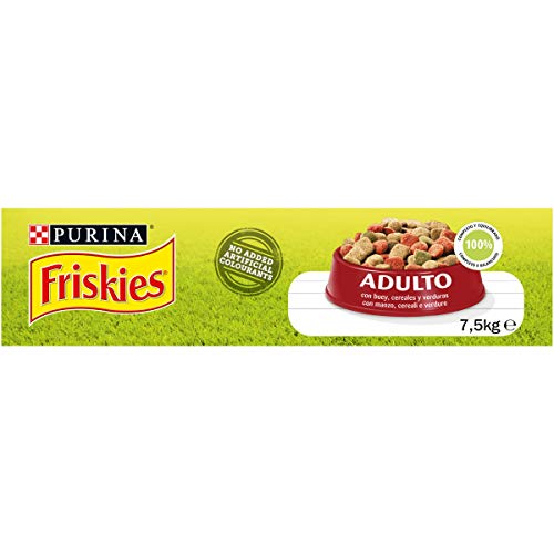 Friskies pienso para el Perro Adulto, con Manzo, Cereales y Verduras aggiunte, 7.5 kg