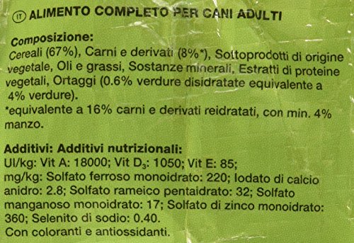 Friskies pienso para el Perro Adulto, con Manzo, Cereales y Verduras aggiunte, 7.5 kg