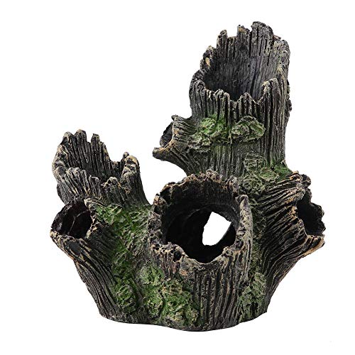 FTVOGUE Acuario Driftwood Madera Artificial Tronco de árbol Raíz Camarón Desove Terreno Cueva Tanque de Peces Vivarium Decoración(01)