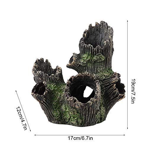 FTVOGUE Acuario Driftwood Madera Artificial Tronco de árbol Raíz Camarón Desove Terreno Cueva Tanque de Peces Vivarium Decoración(01)