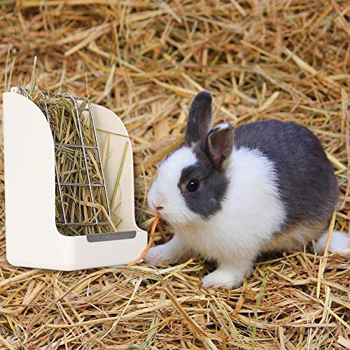 Fushida - Soporte para comederos de heno para Conejos, dispensador de Comida sin desorden, Menos desperdiciado para Mantener el heno seco, Alfalfa y Otras Hierbas para cobayas, Chinchillas, hámsters