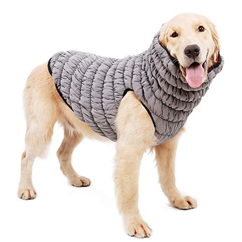 FVAL Chaqueta de Perro para Mascotas Chaleco de algodón Chaqueta nórdica de Doble Cara Ropa para Perros Otoño e Invierno fríos Chaqueta de Abrigo Apto para Perros de Todas Las Razas.