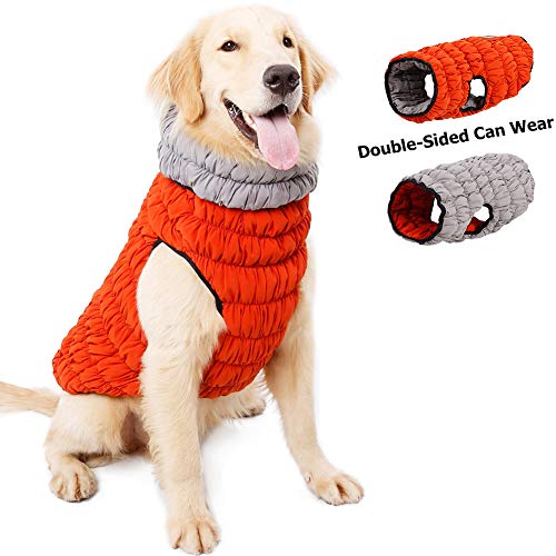 FVAL Chaqueta de Perro para Mascotas Chaleco de algodón Chaqueta nórdica de Doble Cara Ropa para Perros Otoño e Invierno fríos Chaqueta de Abrigo Apto para Perros de Todas Las Razas.