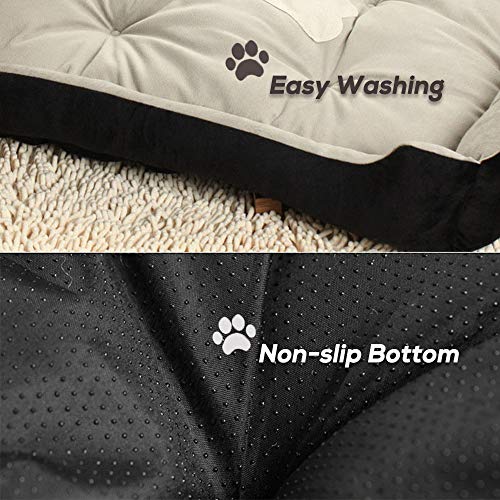 Galaxer Cama para Perros, Perro Gato 90*70 cm Mascota Colchón Lavable Almohada Cojín Suave y Cálida Cama de Algodón PP con Parte Inferior Antideslizante para Perro Grande