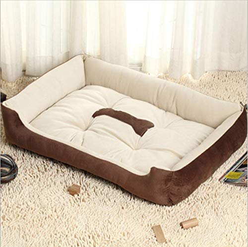 Galaxer Cama para Perros, Perro Gato 90*70 cm Mascota Colchón Lavable Almohada Cojín Suave y Cálida Cama de Algodón PP con Parte Inferior Antideslizante para Perro Grande