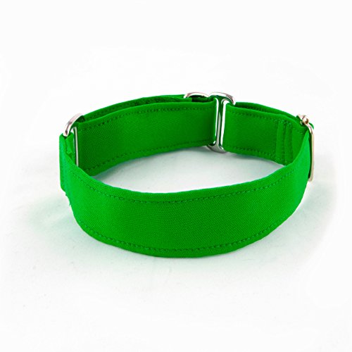 Galguita Amelie, 3cm Ancho Talla S (20cm - 29cm), Collar para Perro antiescape. Verde.