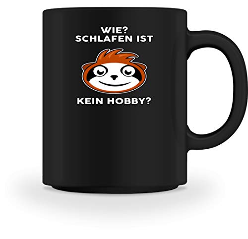 Generic divertido Wie? Schlaffen Ist Kein Hobby? Taza, diseño de perezoso Chillen Festival Party Saufen, Negro , M