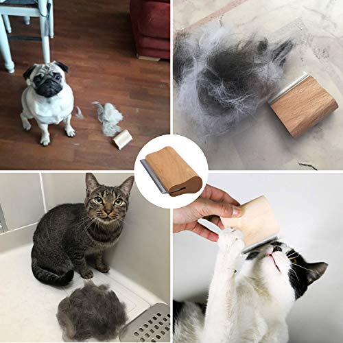 Générique Deshedding - Cepillo antipelos para Gatos y Perros, antimoho, Elimina el Pelo Muerto Corto y Largo, Peine mágico y antipelos, Herramienta de Aseo Pro PilpoilTM, Mango de Madera ergonómico