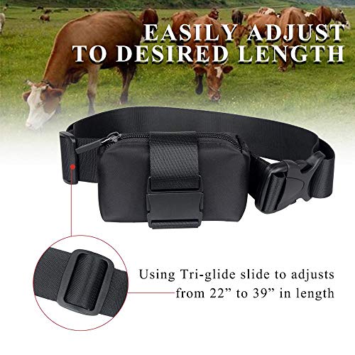 Gexgune Collar GPS Collar Negro para Mascotas para Vacas Perros Grandes Caballos Cerdos Bolsa Impermeable Collar con rastreador GPS Inteligente (sin GPS Incluido)