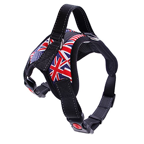 GHdfsad Malla Arnés para Perro Ajustable Pet Harness Arnes Reflectante de Malla Suave Transpirable Arnés Chaleco para Cachorros Perros Asa