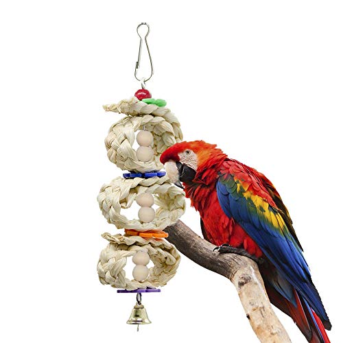 GingerUP 7 Unidades Juguetes para Pájaros Colorful Columpio para Loros Accesorios Jaula Pajaros Bite Toy con Campanas para Periquitos