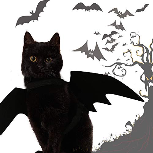 Glodenbridge Halloween Pet Dog Costume Vampire Wings Fancy Dress Costume Outfit Bat Wings Cats Dogs which Neck Circumference from 24-36cm Bust from 36-42cm