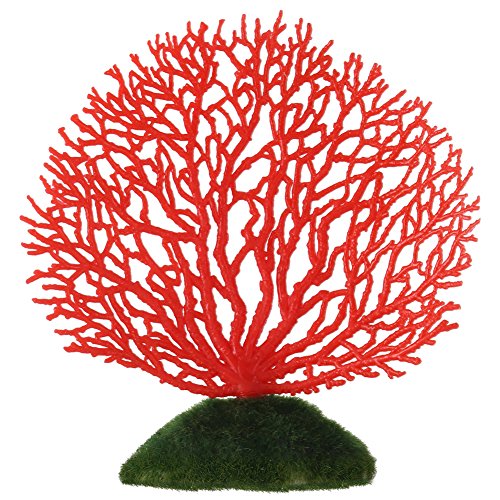 GLOGLOW Plantas de Coral Artificiales de plástico Decoraciones con Base de Resina Coral Suave bajo el Agua Adornos para pecera Acuario Paisaje