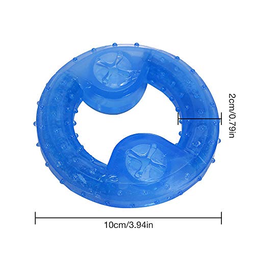 Gobesty Pet rompecabezas de hielo juguete de refrigeración, Arctic Freeze Fetch alimentos enfriamiento mordedor masticar juguete (anillo)