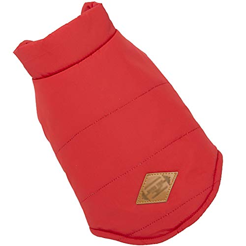 GODGETS Ropa para Mascotas de Navidad Invierno Gruesa Chaleco Caliente Abrigo Chaqueta para Mascotas Gato Perro Rojo 2XL