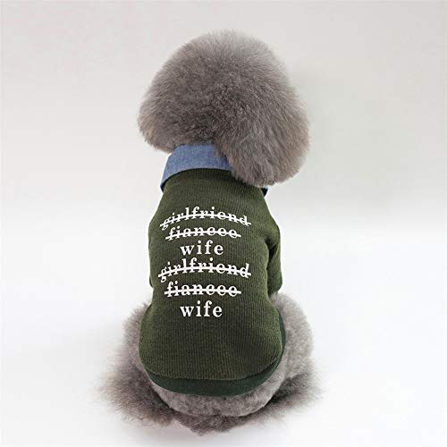 GODGETS Sudadera con Capucha para Pequeño Perros Accesorios Ropa Camisetas a Rayas Polar Suéter Ropa Caliente Suéter de Invierno Mascotas Accesorios Gatos Apparel Verde 2XL