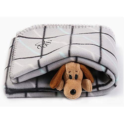 GTTBS Manta para Mascotas Manta de Perro Cojín Sleep Bed Cover Suave y Cálida Manta para Invierno Black Friday Juguetes - 2 Piezas,Plaidgray1,100 * 135cm