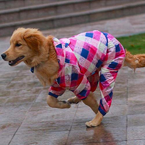 Gulunmun Chubasqueros para Perros Chaqueta Impermeable Impermeable Ajustable de la Capa de la Seguridad del Impermeable del Perro casero con Las Tiras seguras para el Perro pequeño/Medio/Grande