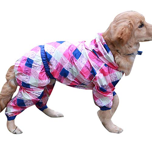 Gulunmun Chubasqueros para Perros Chaqueta Impermeable Impermeable Ajustable de la Capa de la Seguridad del Impermeable del Perro casero con Las Tiras seguras para el Perro pequeño/Medio/Grande