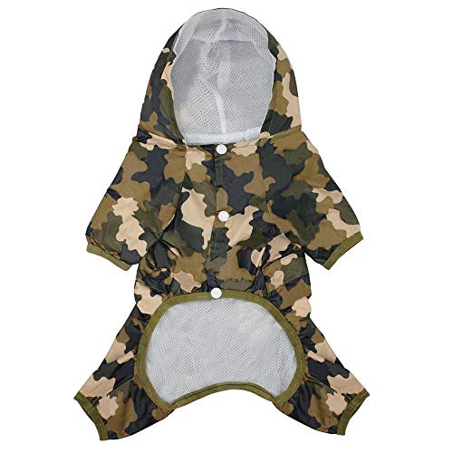 Gulunmun Chubasqueros para Perros Chaqueta Impermeable para Perros pequeños Perros Impermeables Chubasquero Impermeable para Perros Cachorro Reflectante Ropa para Mascotas Bulldog francés @ S