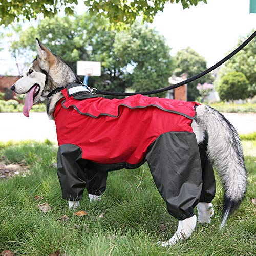 Gulunmun Chubasqueros para Perros Mascota Perro Grande Impermeable para Perros Pequeños Grandes Husky Labrador   Ropa Impermeable para Perros Chaqueta de Lluvia Trajes Chaqueta Ropa @ M