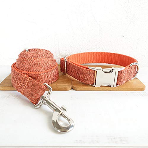 Gulunmun Dog Lead + Collar de Perro, Juego de Correa y Collar para Perro, Ajustable a 2 Longitudes Diferentes,   para adiestramiento de Perros pequeños/medianos/Grandes, Caminar, Correr, XL