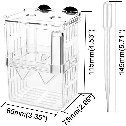 GZYM La cría de Peces Box,acrílico Flotante criadero de Peces isotérmico,de Doble Capa Eclosión Incubadora Cría de Trampa cría,Acuario del Tanque de crianza de contenedores Divisor con ventosas