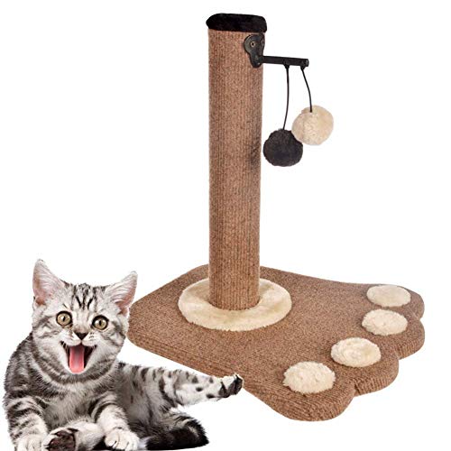 Hammer Gato del animal doméstico Junta Grab Juguetes-rasguño de gato postal for Gatos y gatitos - felpa y sisal rasguño de gato Polo Rascador -terciopelo Tela Rascar cojín de felpa adornos de bolas co