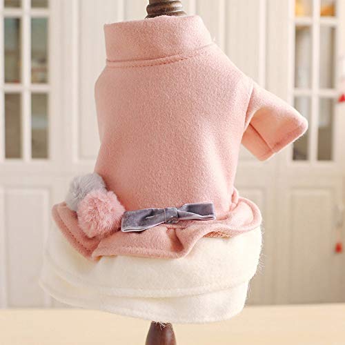 Handfly Ropa de Perro para Perros pequeños Niñas Ropa de Princesa Vestido de tutú de Perrito Falda de Flores Abrigo de Perrito Chaqueta de Perro pequeña Suéter de Gato de Perro Jumpers