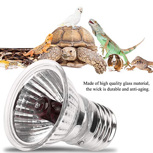 Haofy E27 Bombilla de Calefacción para Reptiles, UVA UVB Lámpara de Luz Solar de Espectro Completo Toma el Sol Lámpara de Calor para Reptiles Serpiente Tortuga Mascota(25W)