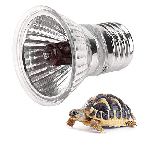 Haofy E27 Bombilla de Calefacción para Reptiles, UVA UVB Lámpara de Luz Solar de Espectro Completo Toma el Sol Lámpara de Calor para Reptiles Serpiente Tortuga Mascota(25W)