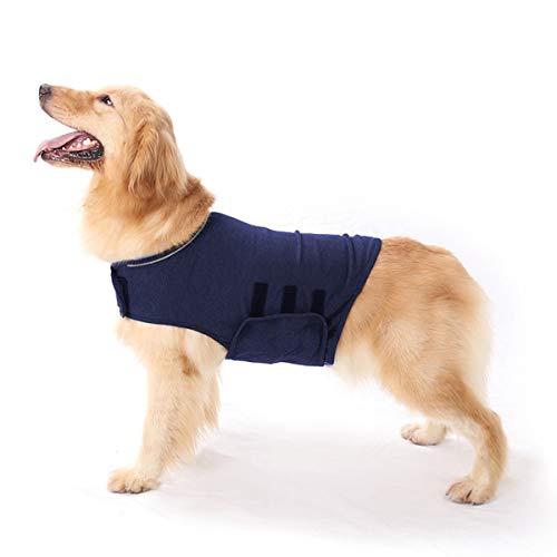 Haokaini Chaqueta para Perros Anti-Ansiedad Abrigo Calmante para Perros Camisa para Aliviar El Estrés de Mascotas Chaleco Calmante Cálido Abrigo Ligero para Perros Trueno Chaqueta para