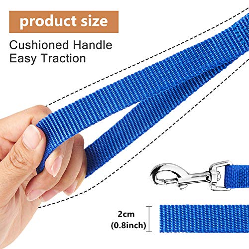 HAPPY HACHI Correa de Adiestramiento para Perros Larga Correas Nylon Resistente para Camping Paseo Longitud 10m Azul