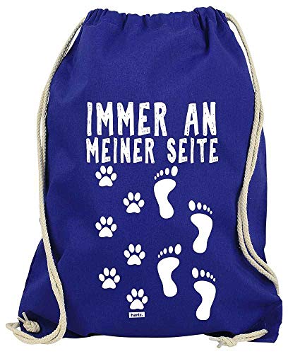 Hariz - Bolsa de deporte con diseño de huellas de perro y tarjetas de regalo, azul real (Azul) - Hund47-WM110-10-1