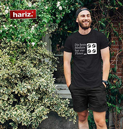 Hariz – Camiseta para hombre, la mejor medicina con cuatro patas, perro, mascota y tarjetas de regalo Rojo vino. M