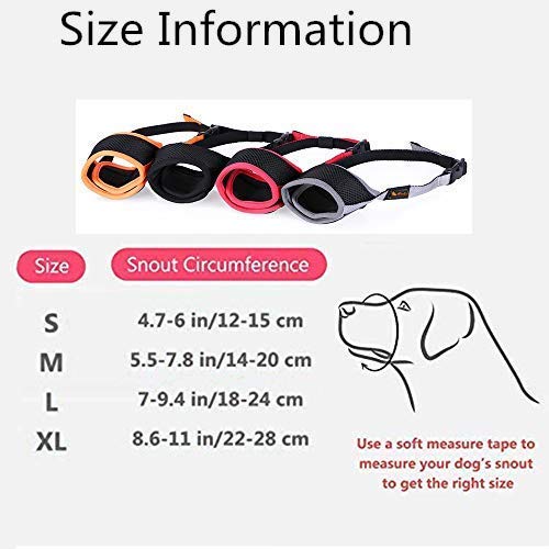 HEELE Bozal de Nylon para Perros Grande Previene Mordidas, Ladridos y Que Mastiquen Bozal Anti-Mordedura Ajustable para Mascota Perro (L, Negro)