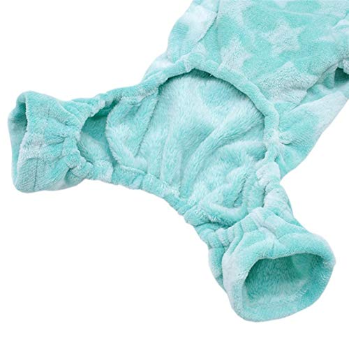 HELLOGIRL Mono con Capucha para Perros Cachorro de Perro pequeño Terciopelo en Forma de Estrella Pijamas con Capucha de Invierno Conjuntos de chándal Ropa Deportiva con Sombrero