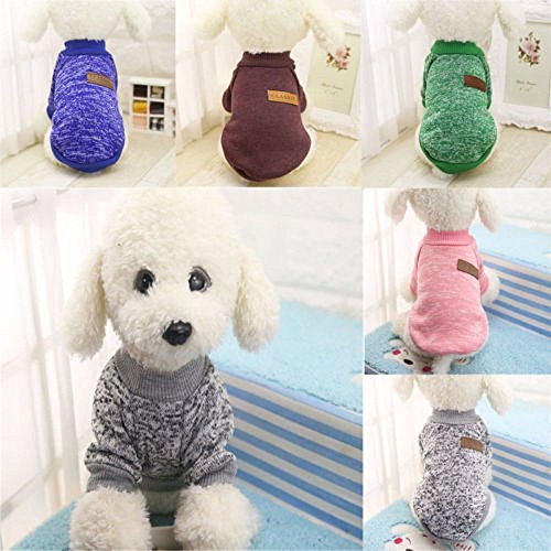 Hemore Mascotas Perro Ropa Abrigo Sudadera Invierno Mascota Perro Ropa Tejer Animales requisitos de Dog Pet Clothes