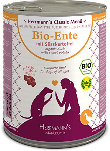 Herrmann's Señor Noel Bio Perros Forro Pato Menu 1 con süßkartoffel, Calabaza, nachtkerzenoel