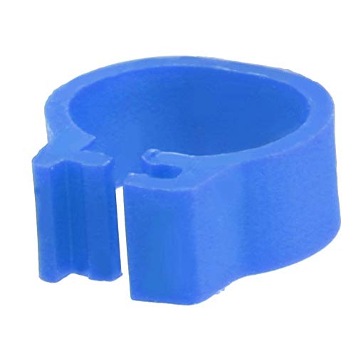 Hffheer Anillos de Patas de pájaros Anillos de Clip de Patas de pájaros de 8 mm Bandas de Patas de Paloma de plástico Anillos de Patas numeradas para Pollitos de Loro de Paloma Pato(Azul)