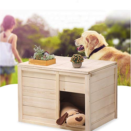 Hkwshop Caseta de Madera sólida incluida Sala de Nacimiento en Vivo Perrera Cat Litter Cuatro Estaciones Disponibles Nido de Mascotas (tamaño : XL)