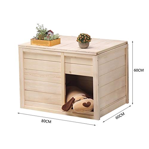 Hkwshop Caseta de Madera sólida incluida Sala de Nacimiento en Vivo Perrera Cat Litter Cuatro Estaciones Disponibles Nido de Mascotas (tamaño : XL)