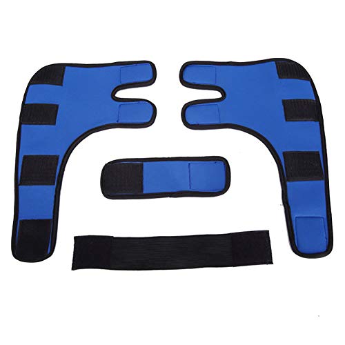 Hmpet Protector De Codo De Perro Perro Pierna Ortodoncia, 1 Par Perro Frente Pierna Conjunto Ortopédico Mascota Envoltura Conjunta Apoyo para Lesiones Quirúrgicas Esguince Protector,Azul,L