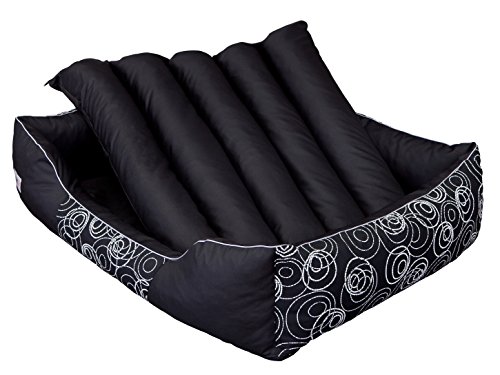 Hobbydog Cordura Prestige Perro Cama, X-Large, Negro con Ruedas